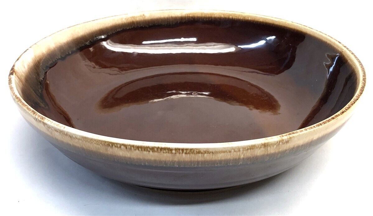 Vintage Hull Pottery Brown Drip Glaze 12\