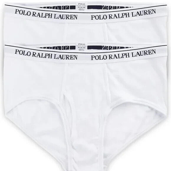 NEW Polo Ralph Lauren Cotton Knit Mid Rise Briefs 2 Pack Big Tall Men\'s Size 50