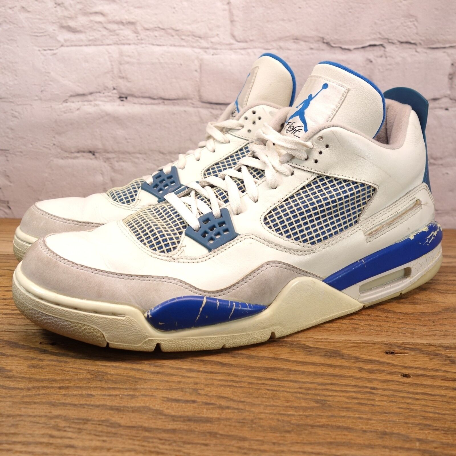 Air Jordan Men\'s Size 13.5 Retro 4 Military Blue 308497-141 Project Shoe #344