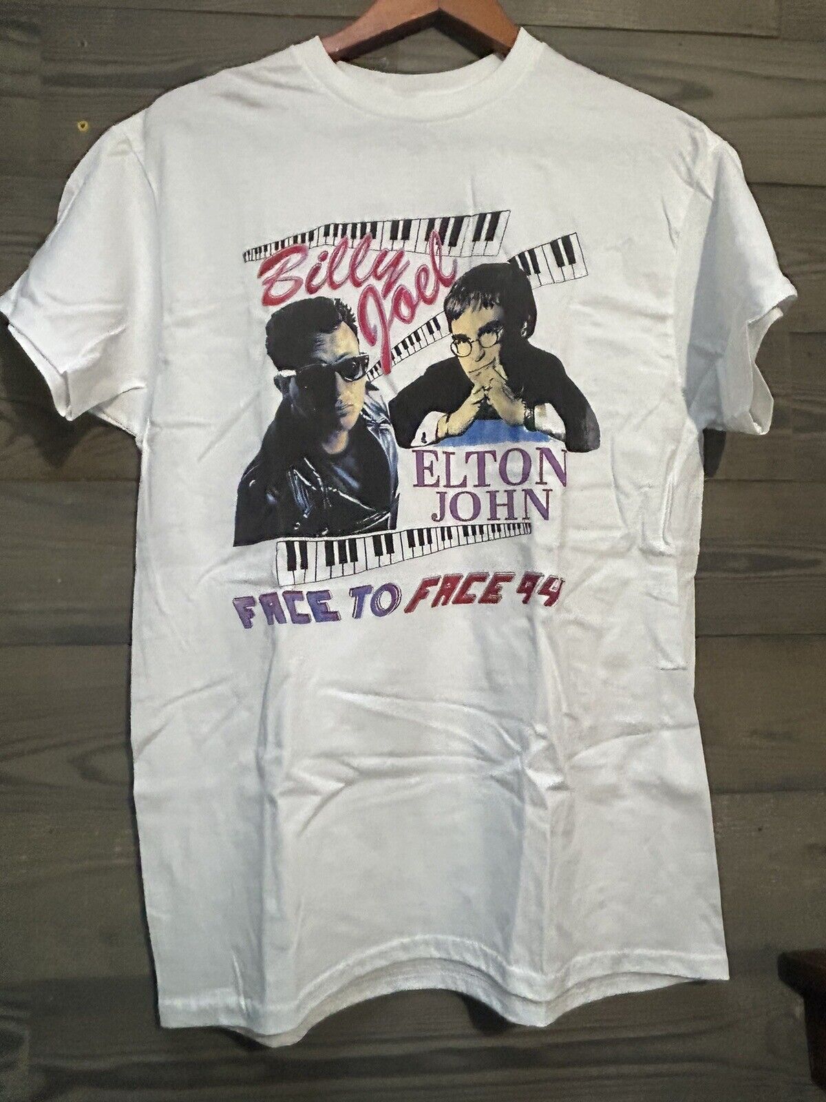 New Billy Joel Elton John Face To Face 1994 Tour T Shirt Men’s M Gildan Print