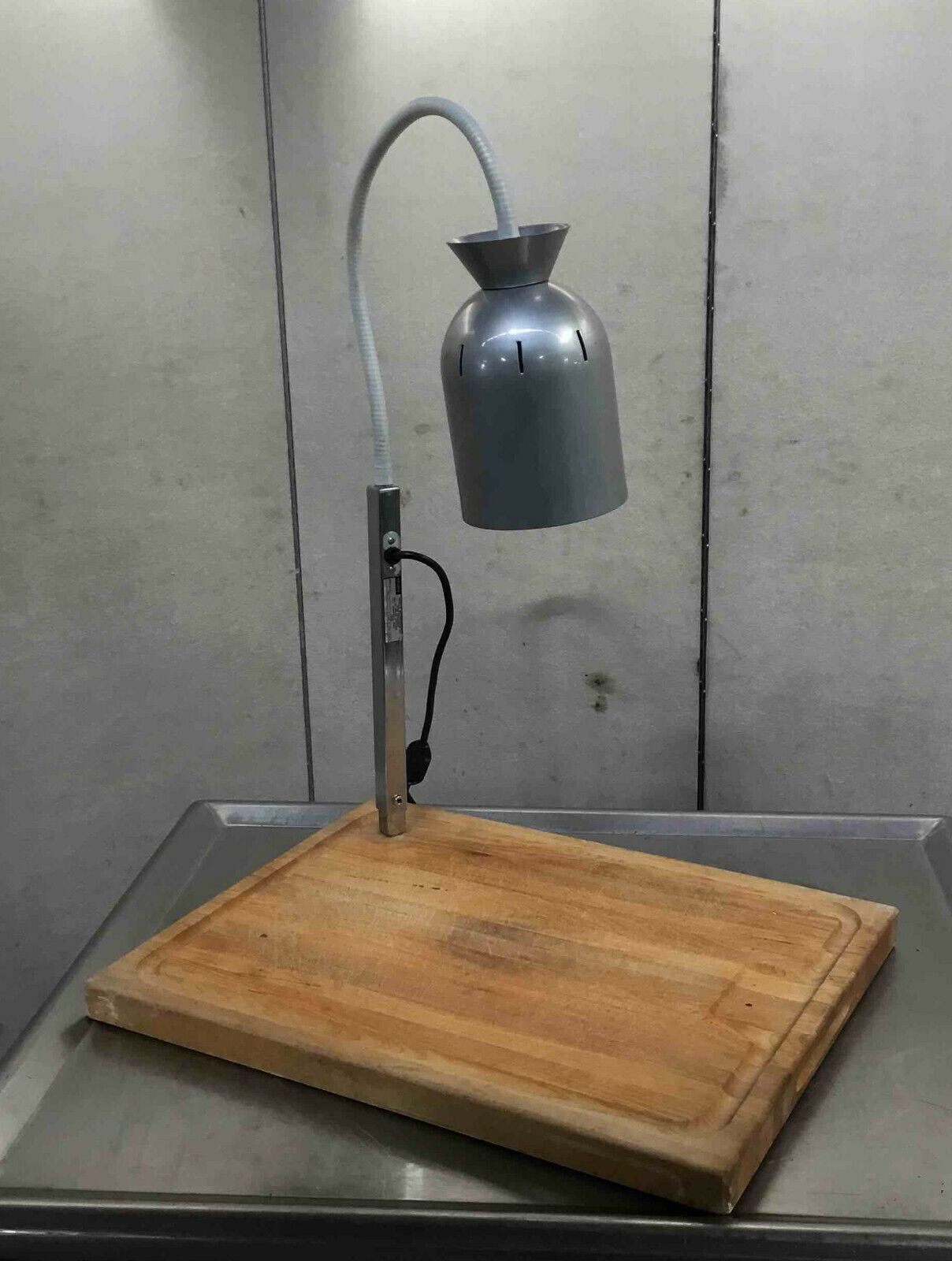 Nemco 6016 Carving Station Bulb Warmer Wood Cutting Board food heat lamp 6015
