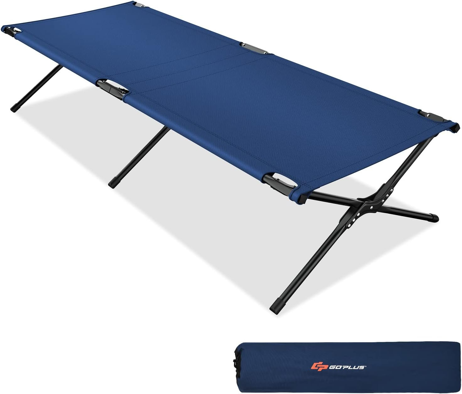Goplus Folding Camping Cot with Carrying Bag, Portable Lightweight Outdoor Sleep