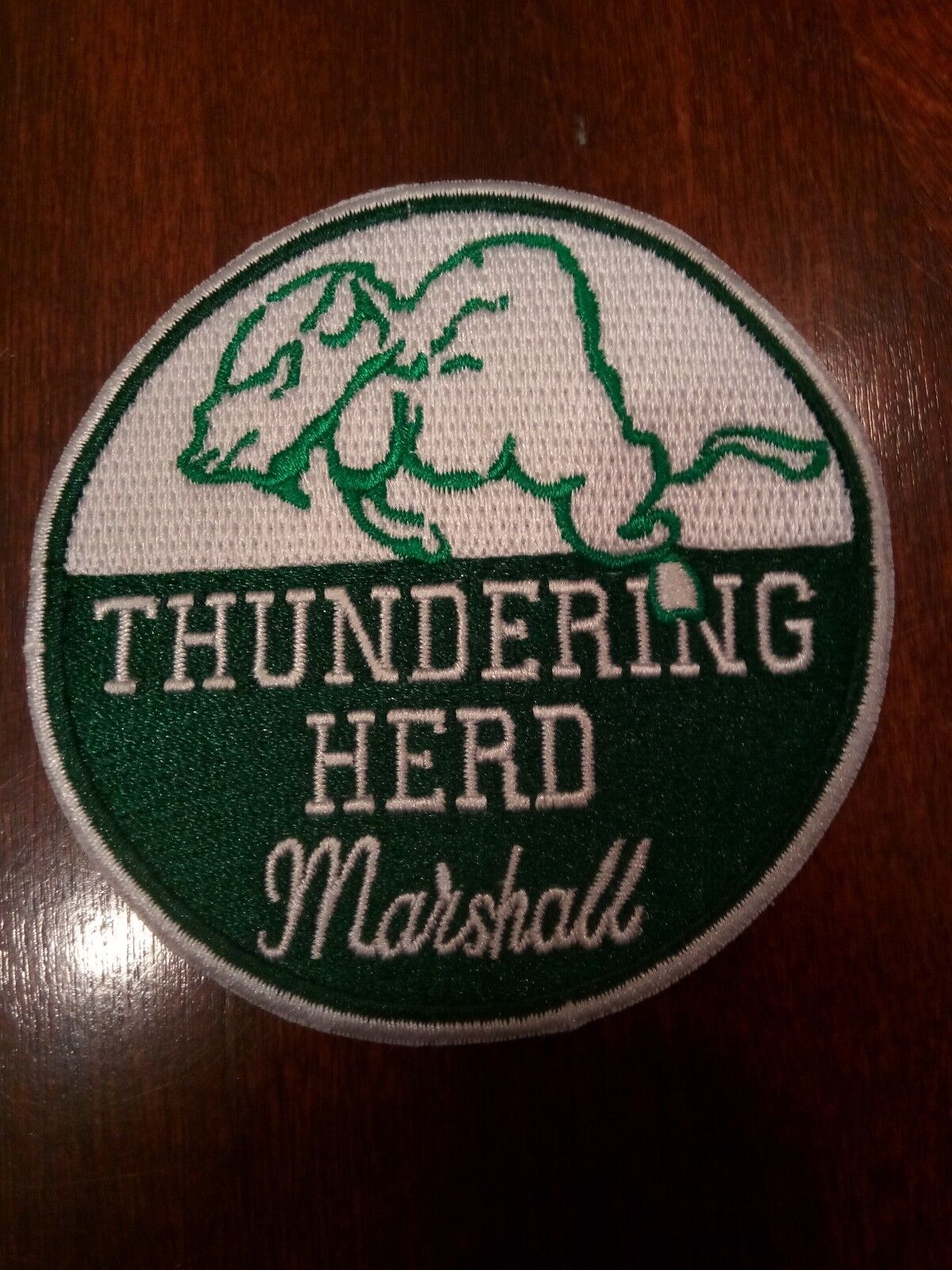 MARSHALL  UNIVERSITY THUNDERING HERD VINTAGE EMBROIDERED IRON ON PATCH 3\