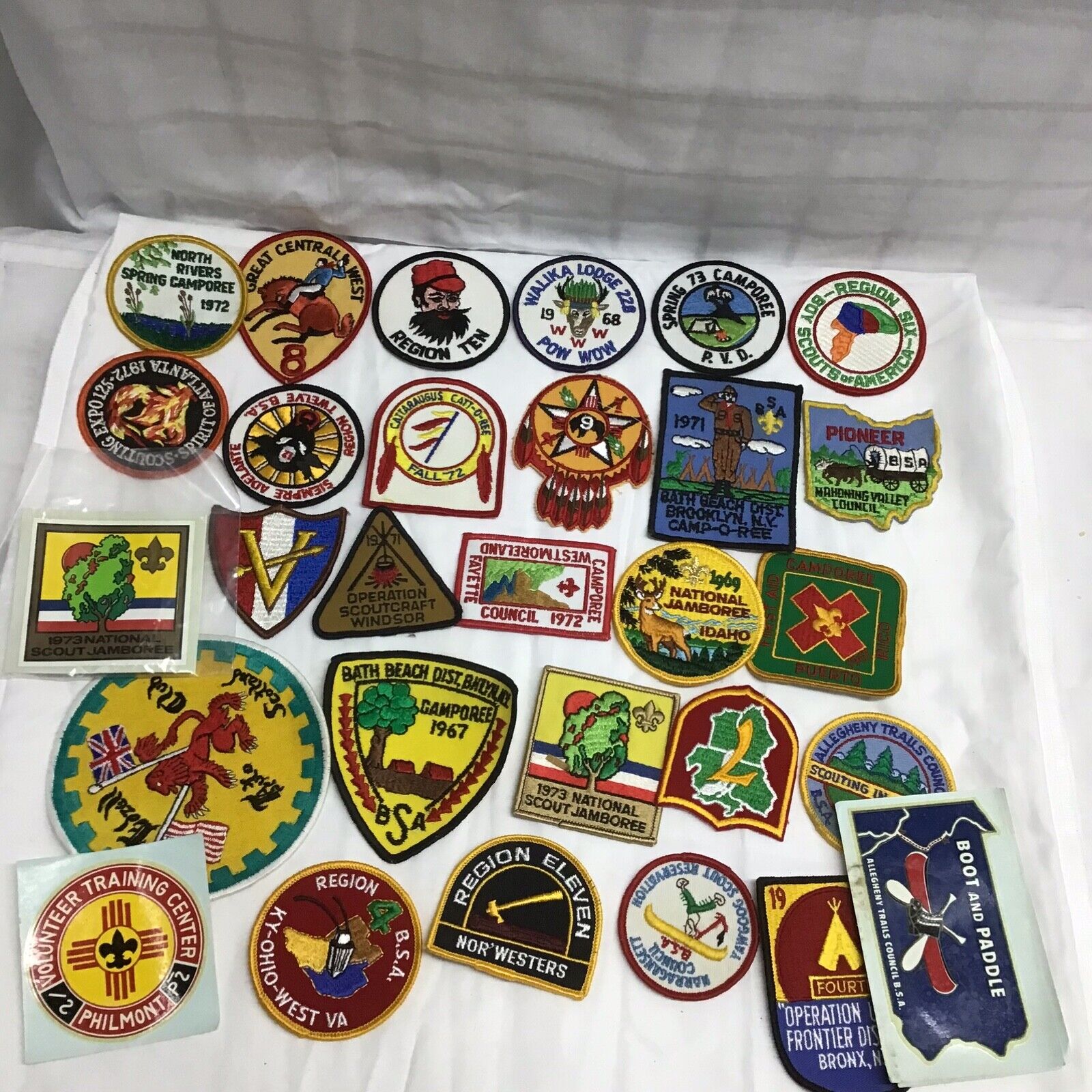 Vintage/Antique Boy Scout Patches & Stickers Lot Of 28 Total