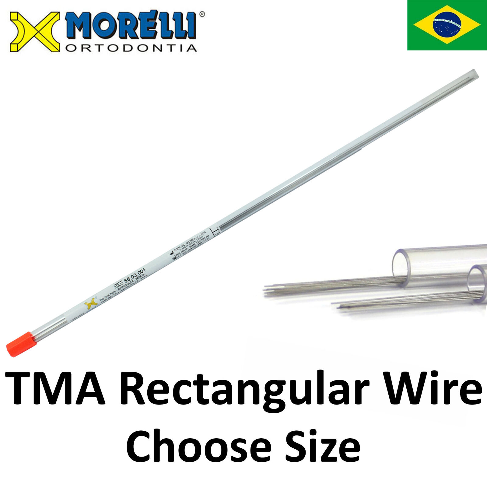 Morelli TMA Dental Rectangular Orthodontic Stick Wire Titanium Molybdenum