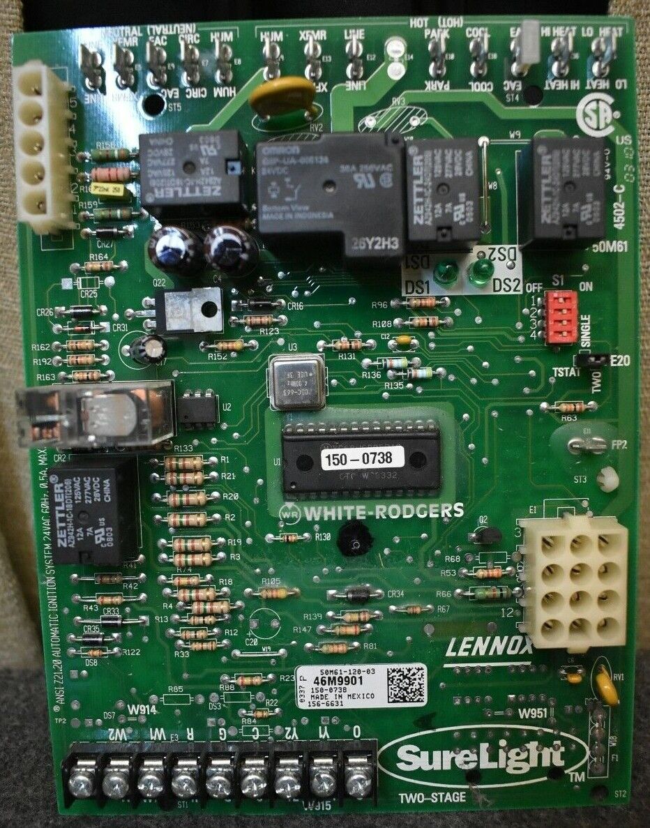 White-Rodgers 50M61-120-03 furnace control board 46M9901 150-0738
