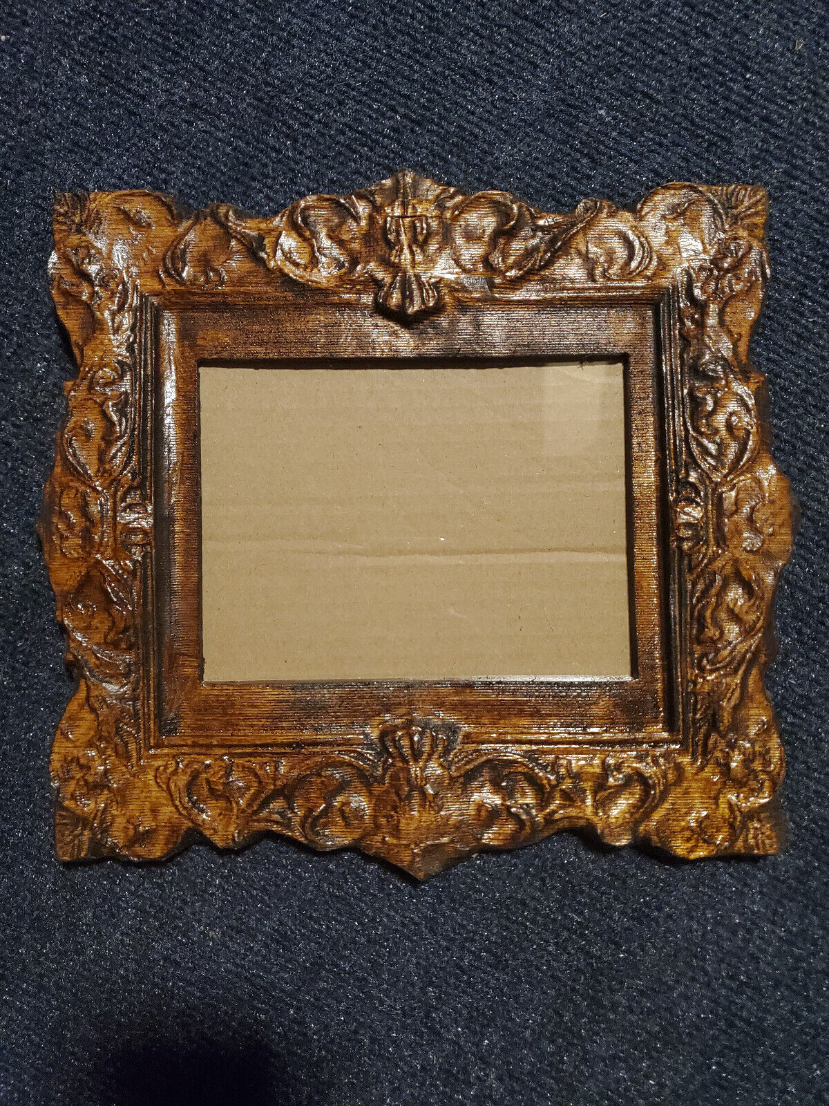 5x7 Ornate Wood Antique Picture Frame Unique Carved and Old Fashioned