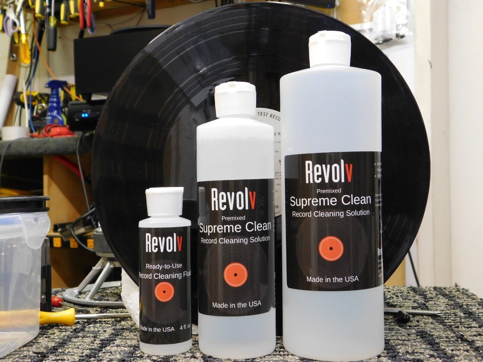 4 oz Record Vinyl Cleaning Solution Ready to use No alchol  RCF By Revolv
