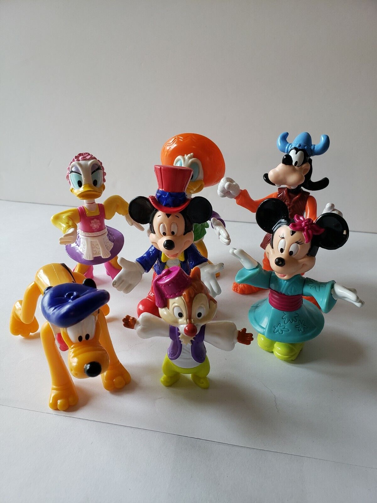 McDonald\'s 1994 Vintage Disney Epcot Center PVC Figures Lot of 7 Mickey Minnie