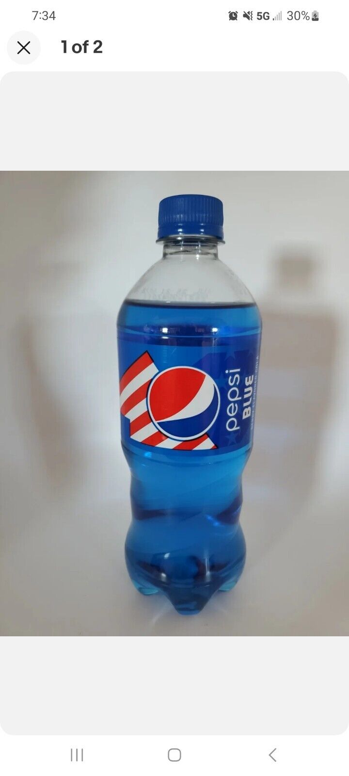 2021 Pepsi Blue Soda - Single Bottle (20oz) *RARE* 