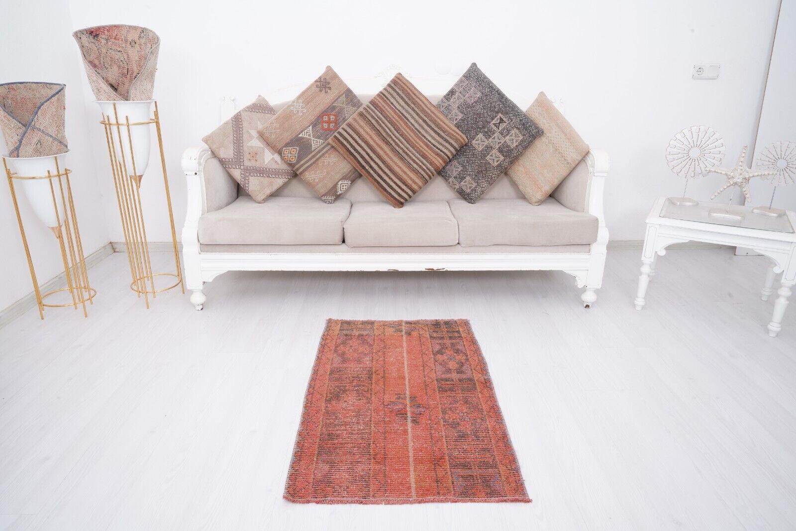Turkish Mini Vintage Rug Handmade Doormat Carpet Small Antique Area Rug 2x3 532