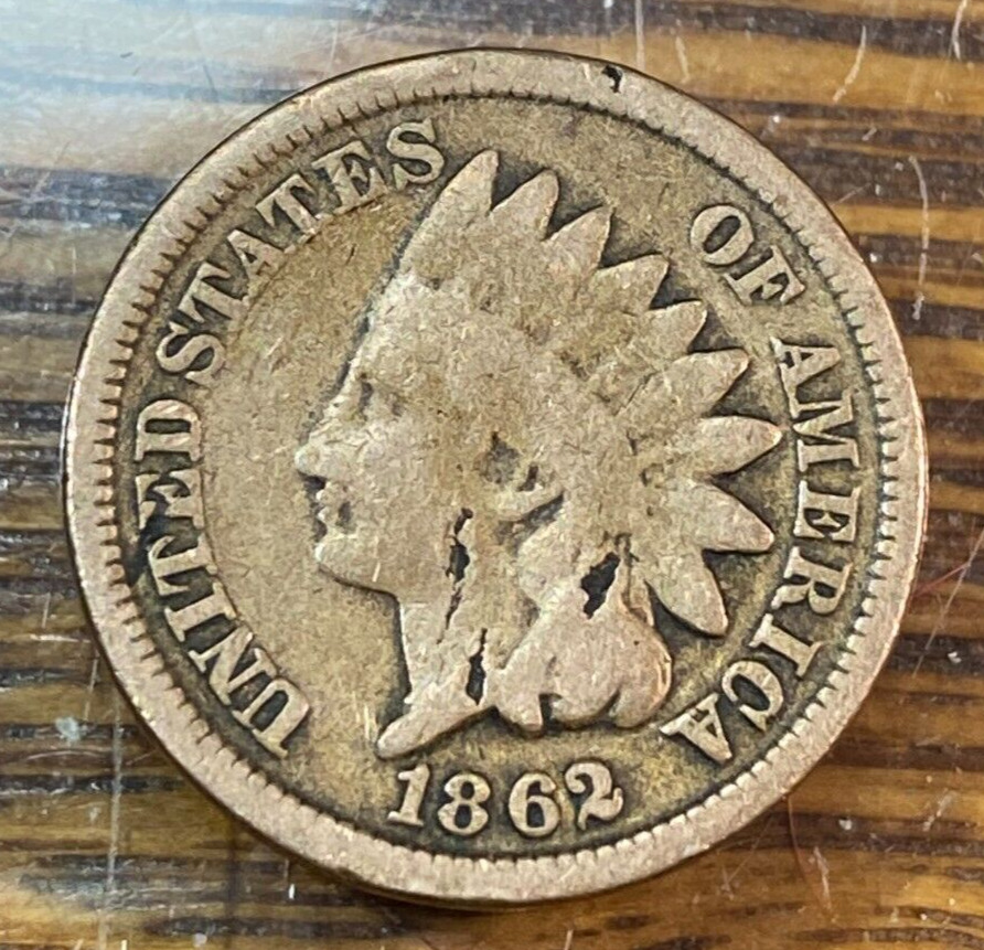 1862 Indian Cent Nice Original Good CHRC