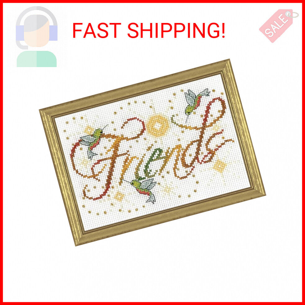 Design Works Crafts Inc. Friends, 5\'\' x 7\' Counted Cross Stitch Kit, Multicolor
