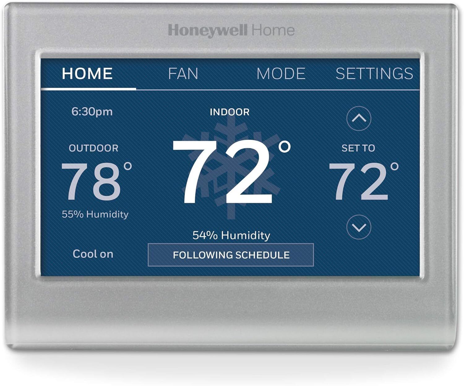 Honeywell Home RTH9585WF Wi-Fi Smart Color Thermostat, 7 Day Pack of 1, Gray 