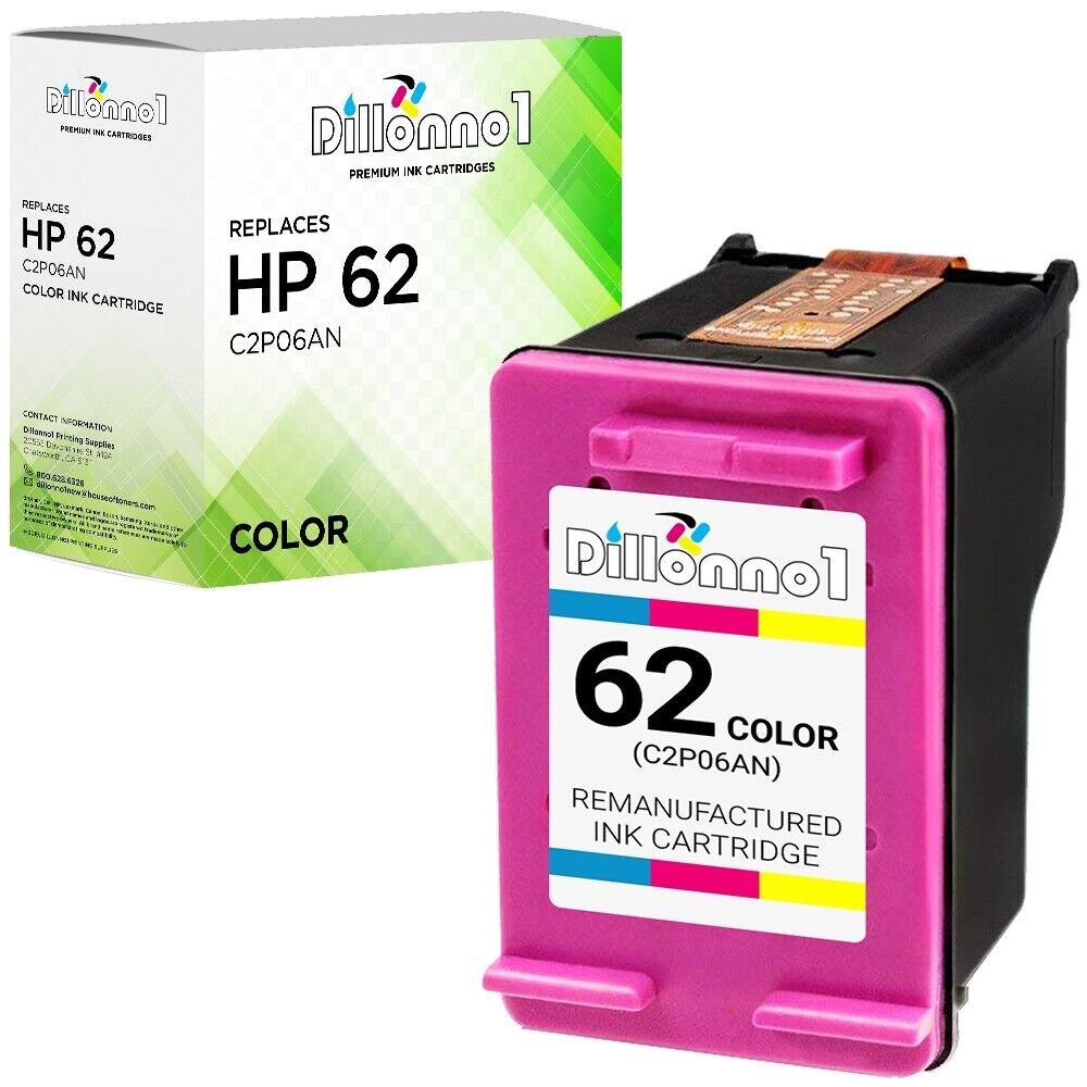 For HP 62 Color Ink Cartridge for ENVY 5540 5544 5545 5549 5661 5663