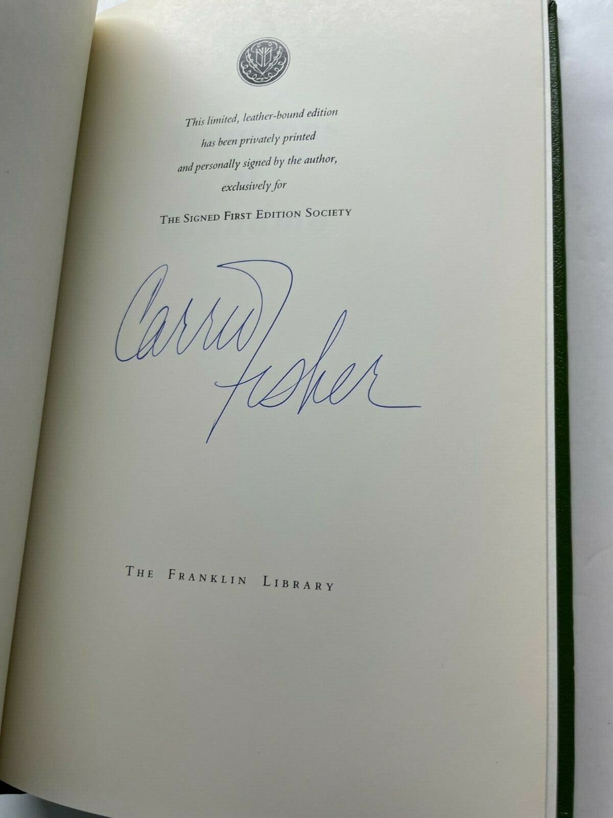 Carrie Fisher: Delusions of Grandma, signed 1st Franklin