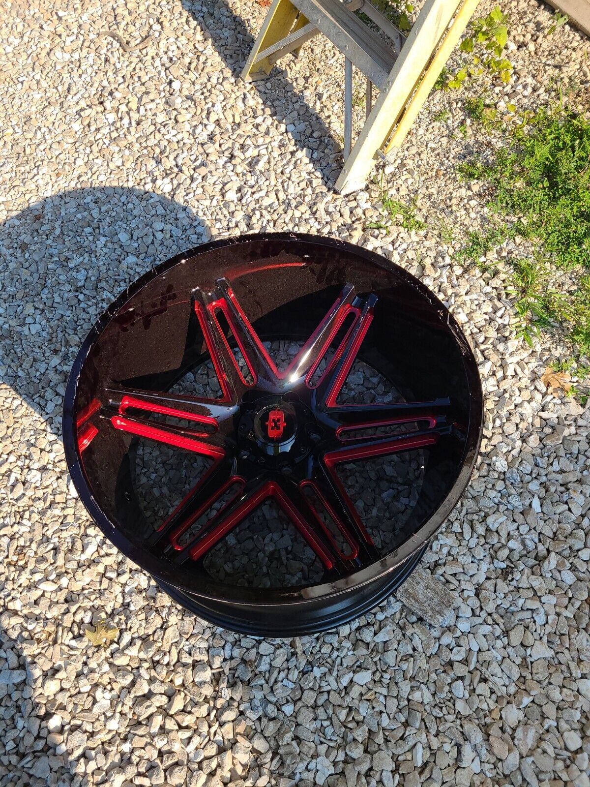 24x12 Black Red Wheel Vision Razor 363 5x5.5 -51
