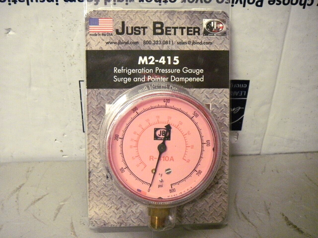 Just Better M2-415 Combination R-410A Red 0-800 PSI Gauge 2-3/4\