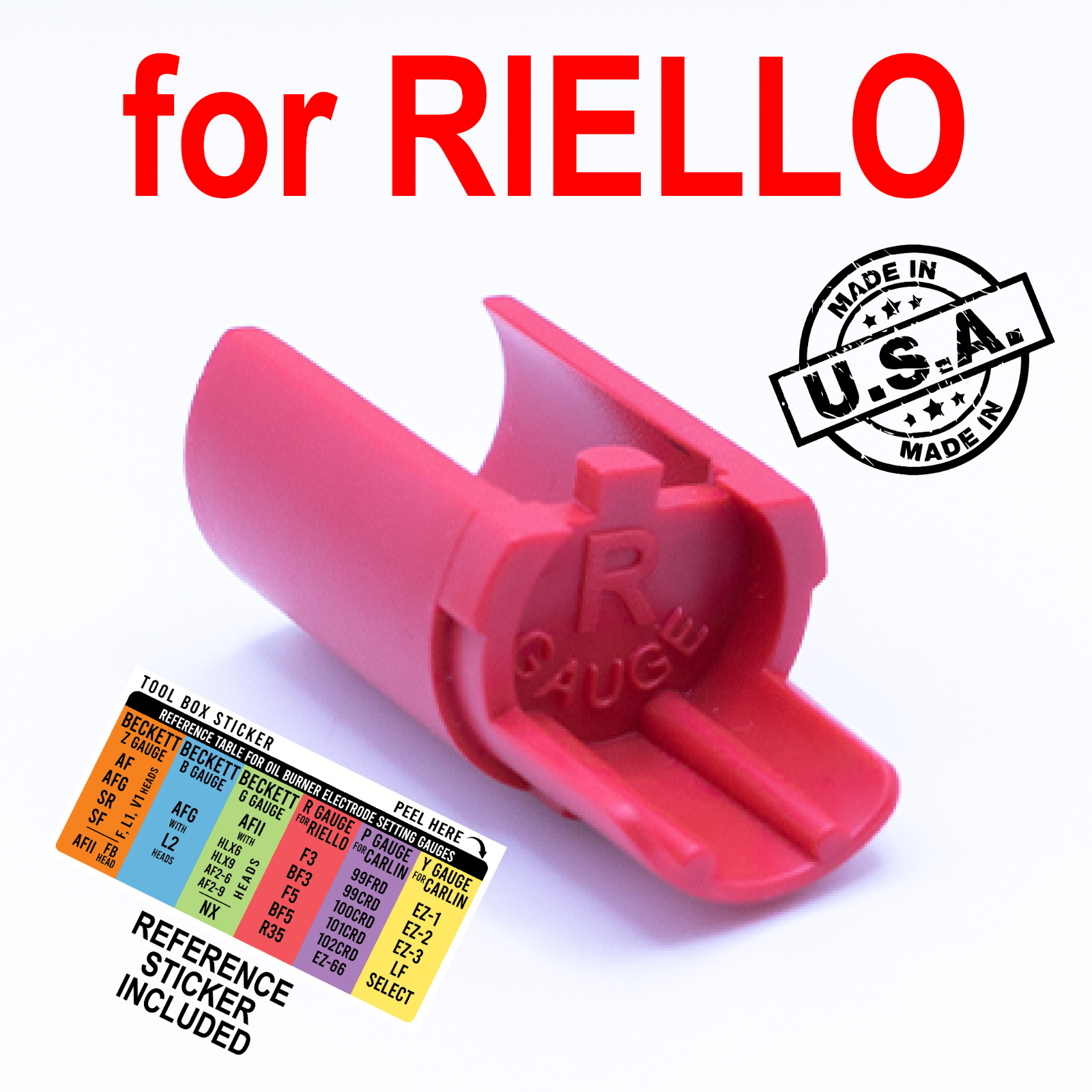 Red R Electrode Setting Gauge for Riello 40 F3 F5 BF3 BF5 R35 not for Beckett  z