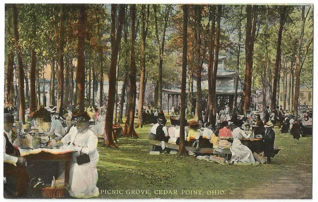 Cedar Point Ohio OH Picnic Grove Gathering 1911