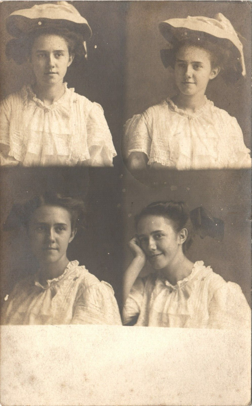 RARE MULTIVIEW PORTRAIT real photo postcard rpoc BRILLION WISCONSIN WI 1907