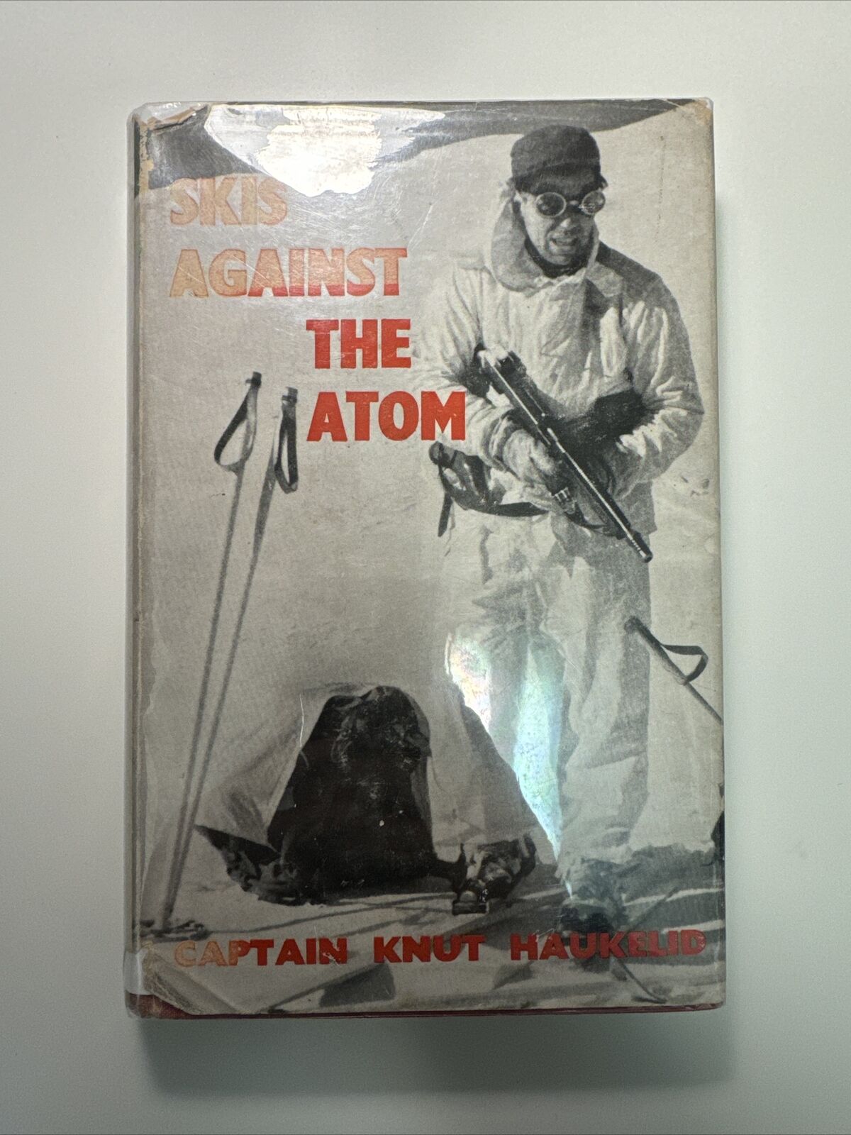 Rare Vintage 1954 1st Edition-Skis Against the Atom by Capt. K Haukelid HC DJ