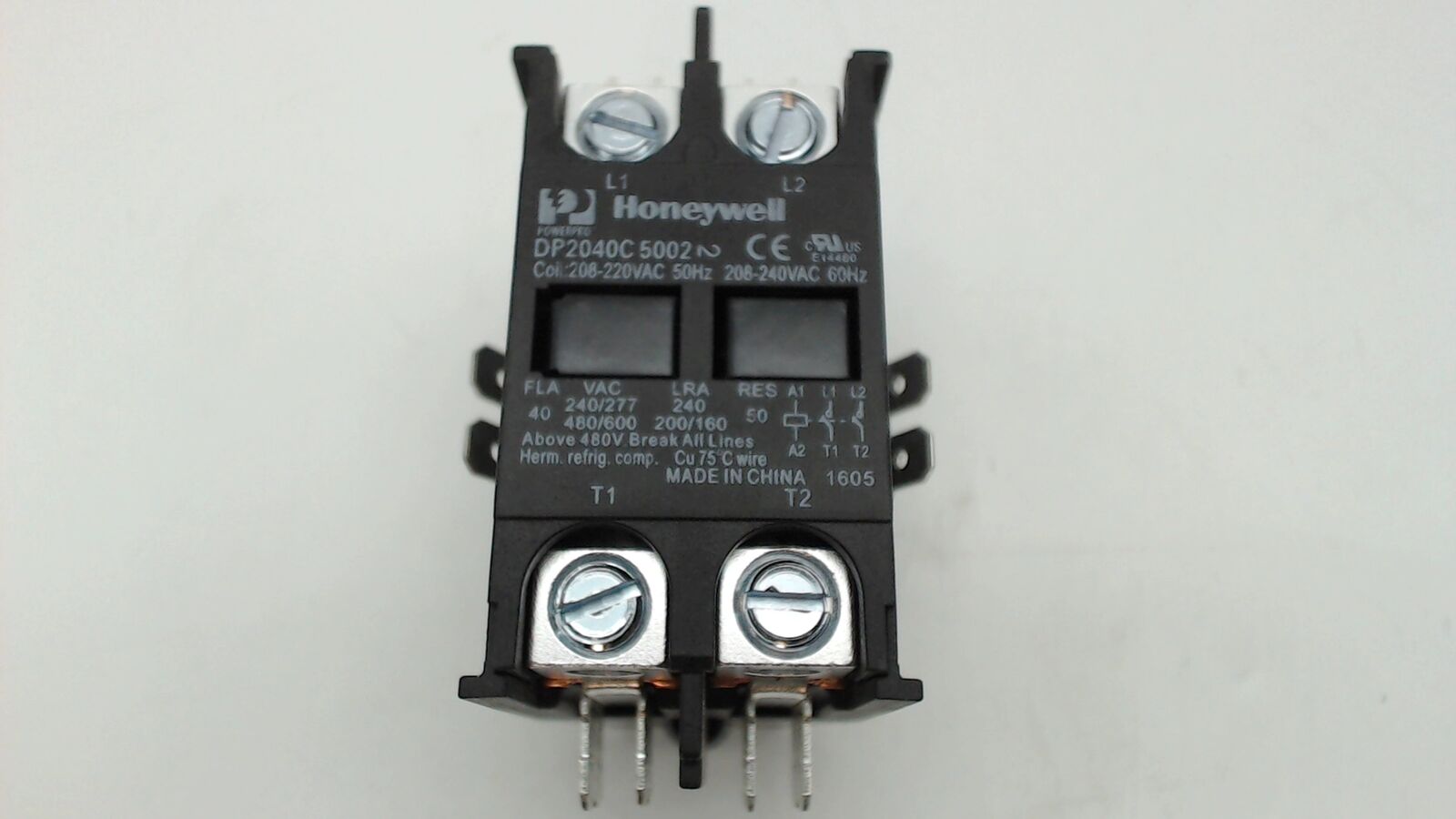 DP2040C5002 Honeywell 2Pole 40A/240V Pwrpro Cntactr OEM DP2040C5002