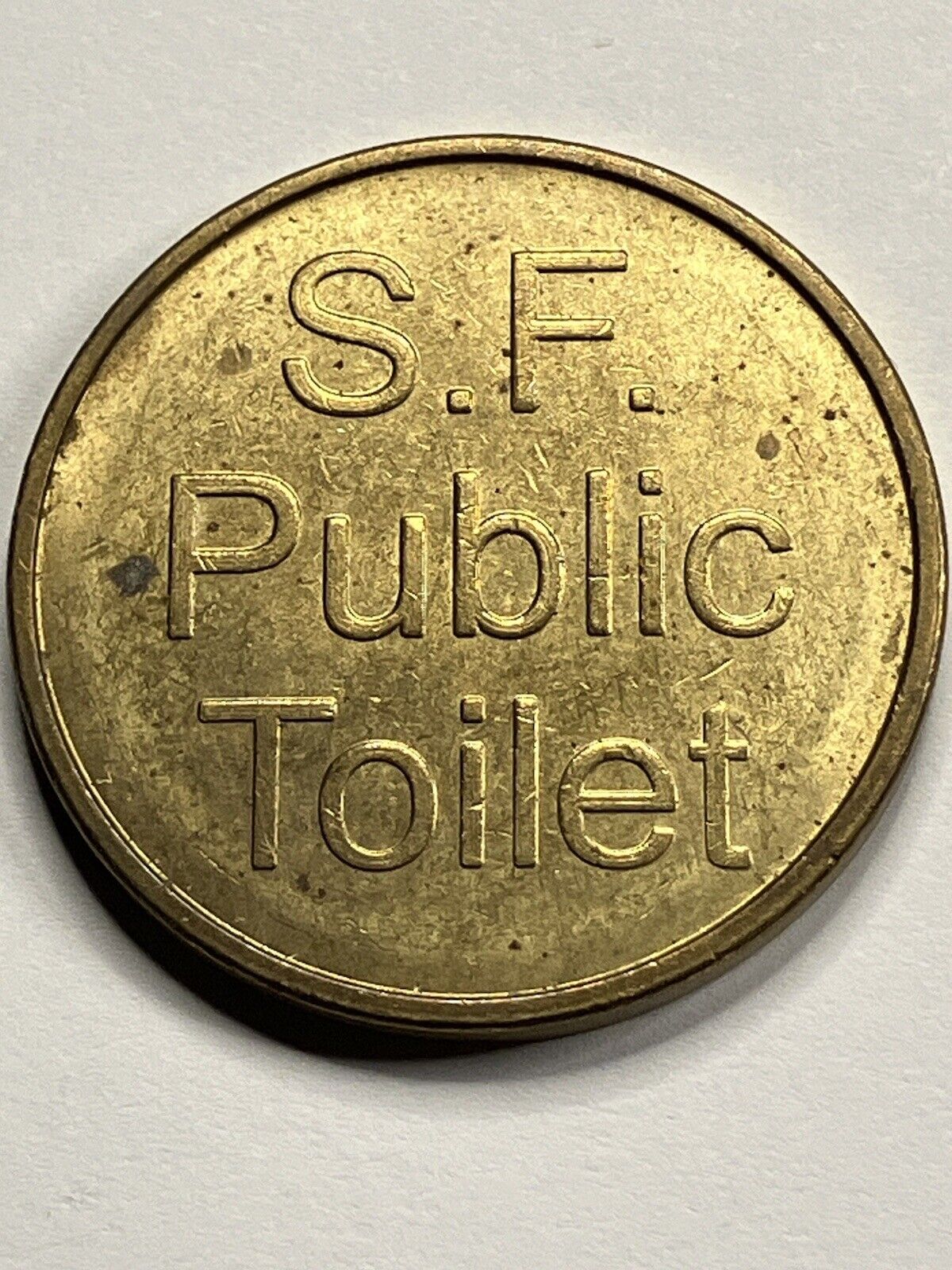 Vintage San Francisco Public Toilet Token #sq1