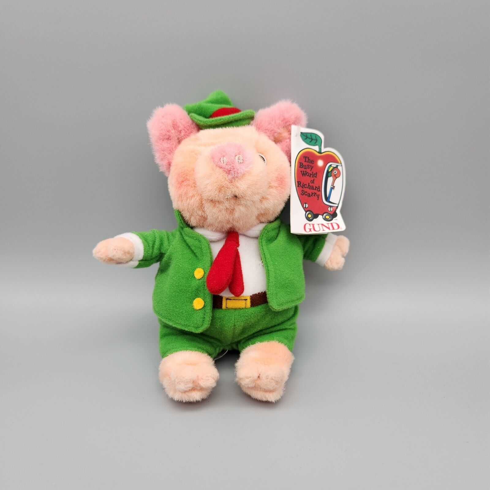 Vintage The Busy World of Richard Scarry Mr Frumble Pig Plush 1995 Gund 7\