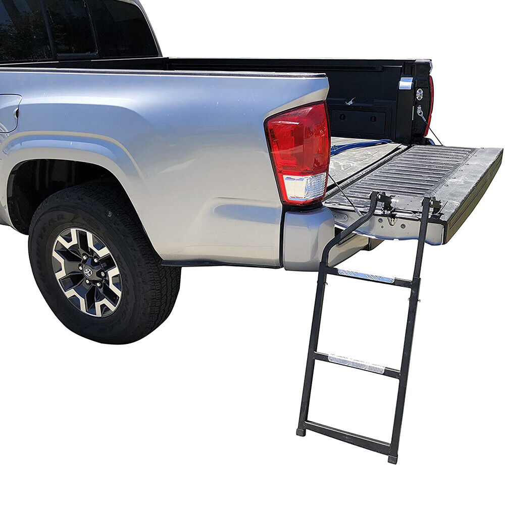 Pickup Truck Tailgate Ladder Universal Fit Stainless Steel Bed Tail Gate Ladder