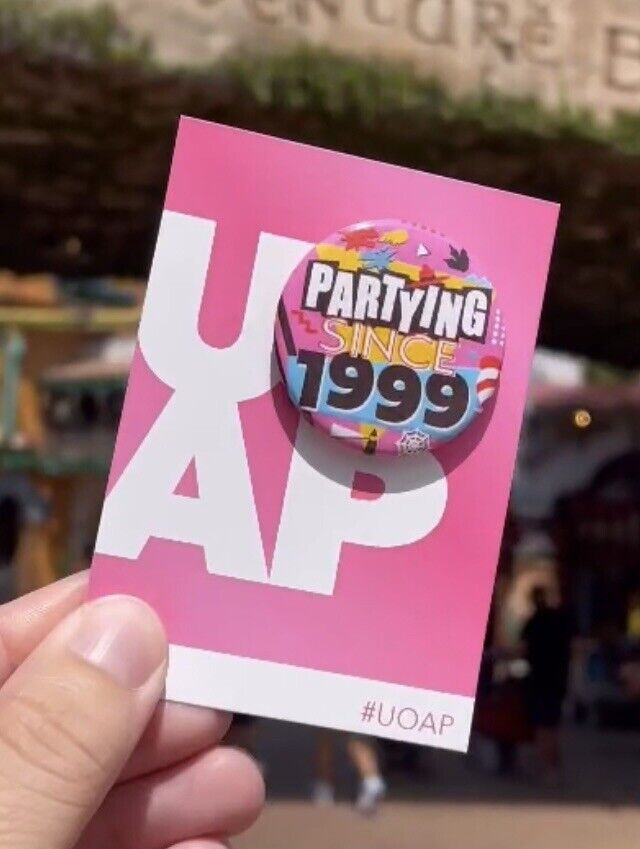 2024 Universal Studios UOAP Passholder Button Partying Since 1999