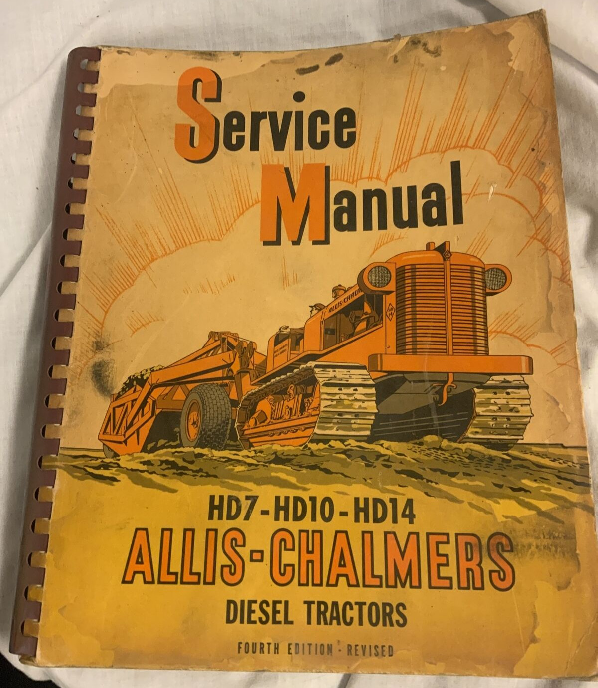 ORIGINAL ALLIS CHALMERS HD-7 HD-10 HD-14 DIESEL SERVICE MANUAL 4TH EDITION 1949