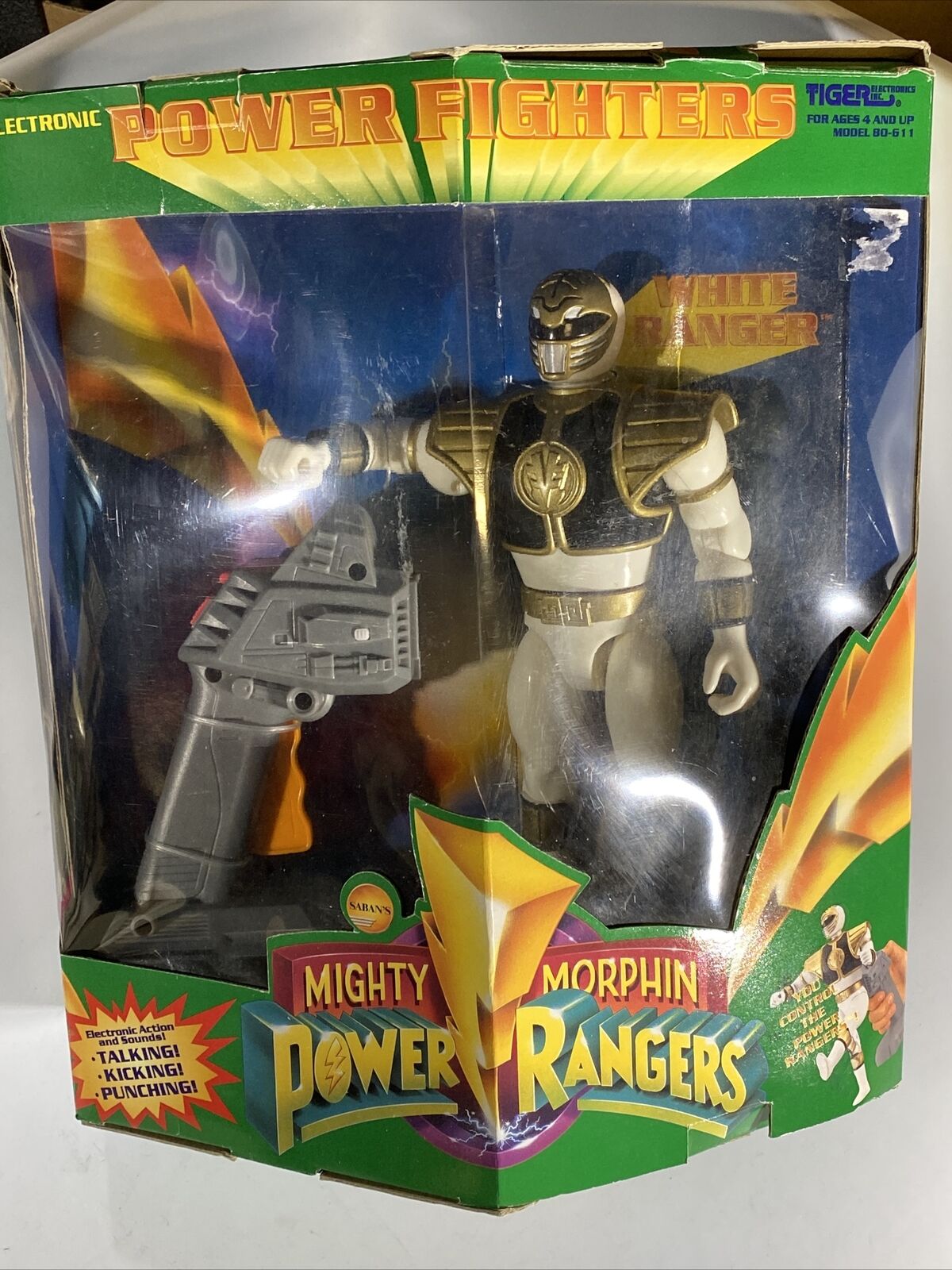 1995 Tiger Electronics | Power Rangers Power Fighters | White Ranger