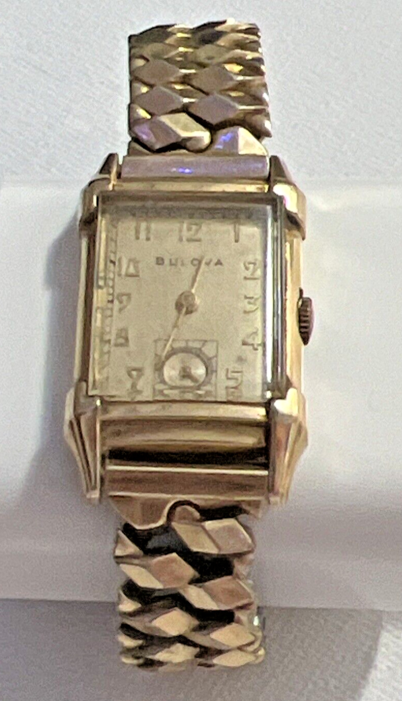 Vintage BULOVA NY 10K Gold Filled Tank Watch