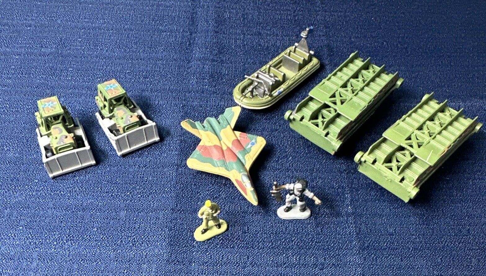 1990s Micro Machines Military Lot VTG Tanks, Boat Rare Jet 8 Piece Lot.