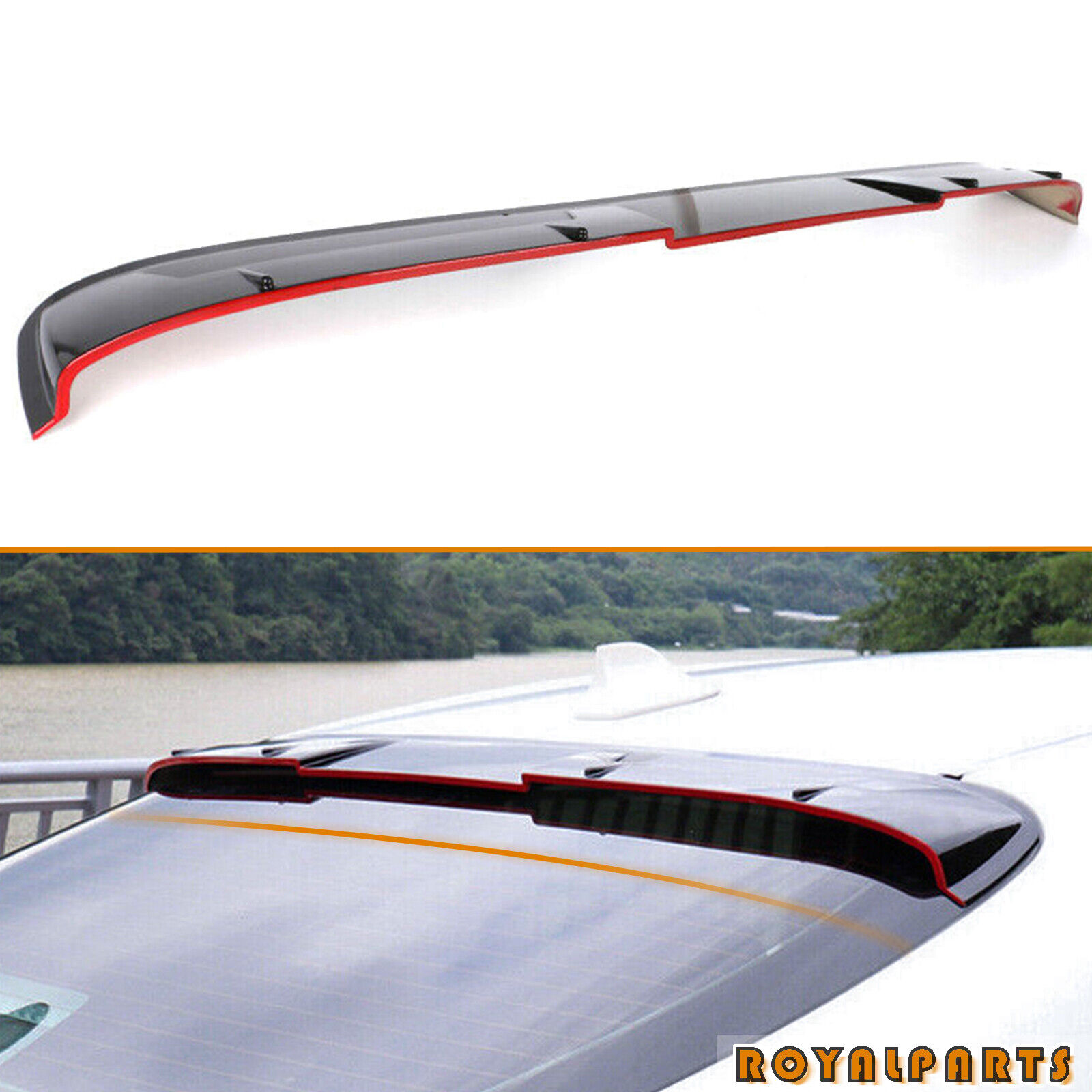 Fits 18-24 8TH GEN Toyota Camry Rear Roof Spoiler Window Wing Gloss Black & Red