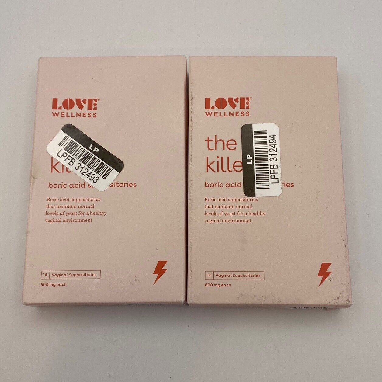 Love Wellness The Killer Vaginal Suppositories New In Box 14 ct. (Lot of 2)