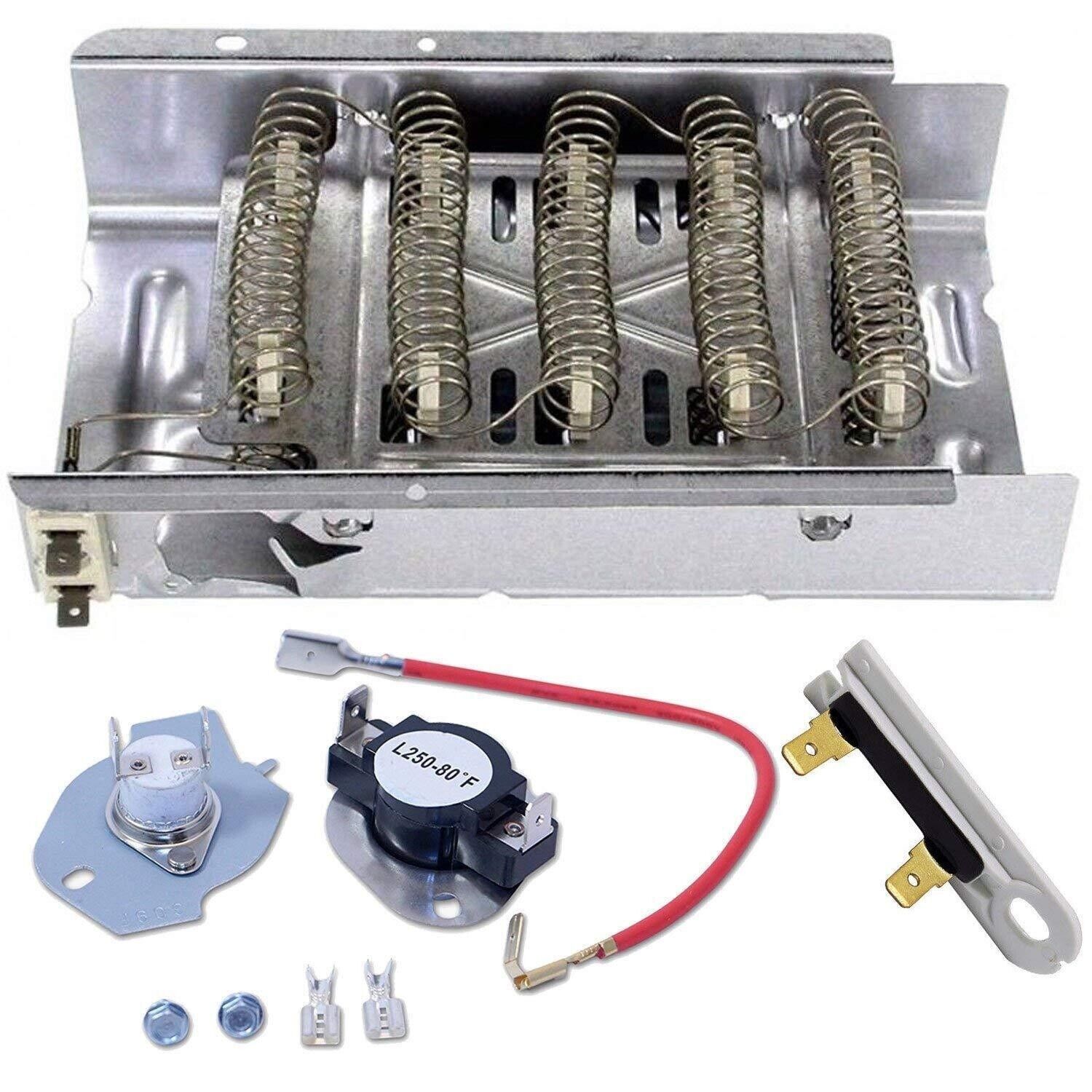 Electric Heating Element Thermostat Kit Compatible Whirlpool Dryer 11060022010