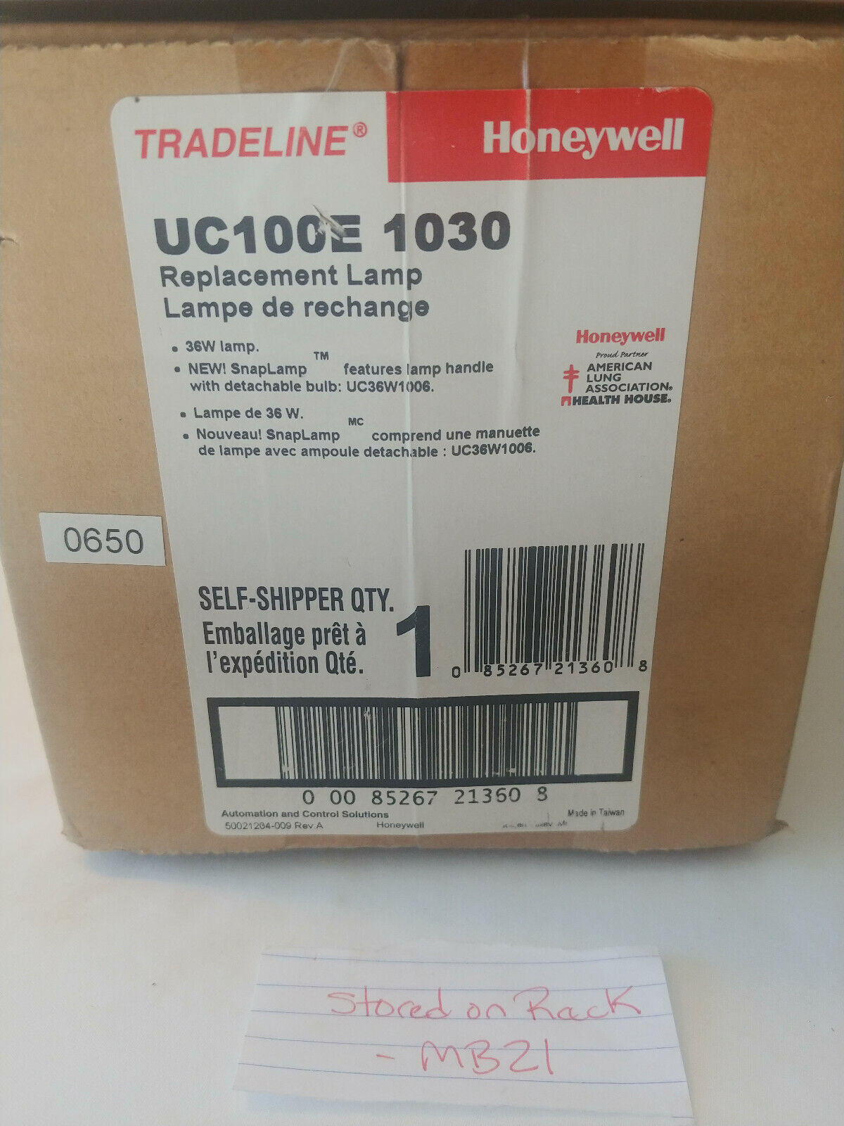 Honeywell UC100E1030 - UV Replacement Lamp 