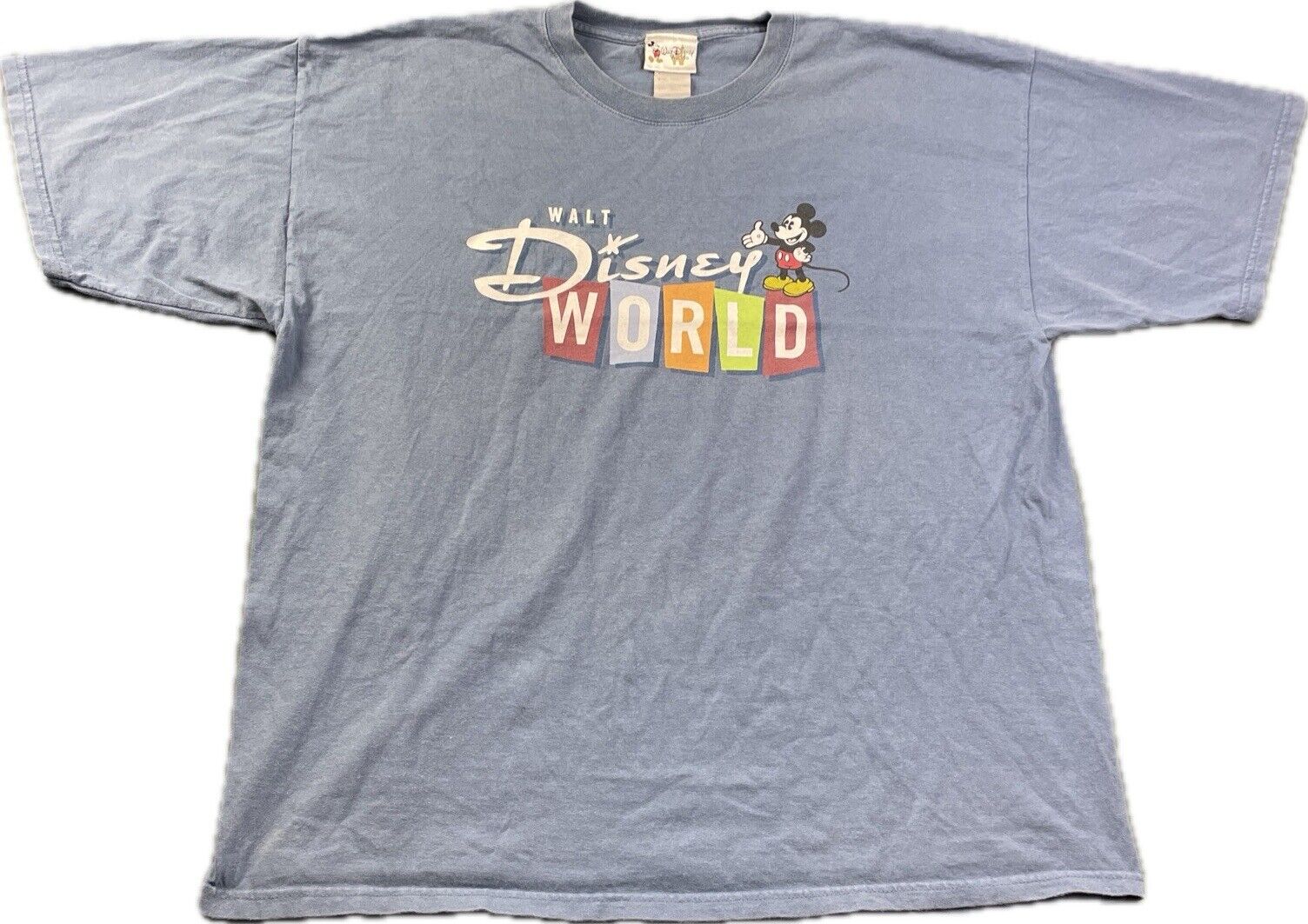 Vintage Walt Disney World 90’s Mickey Mouse Blue T Shirt Size 2XL
