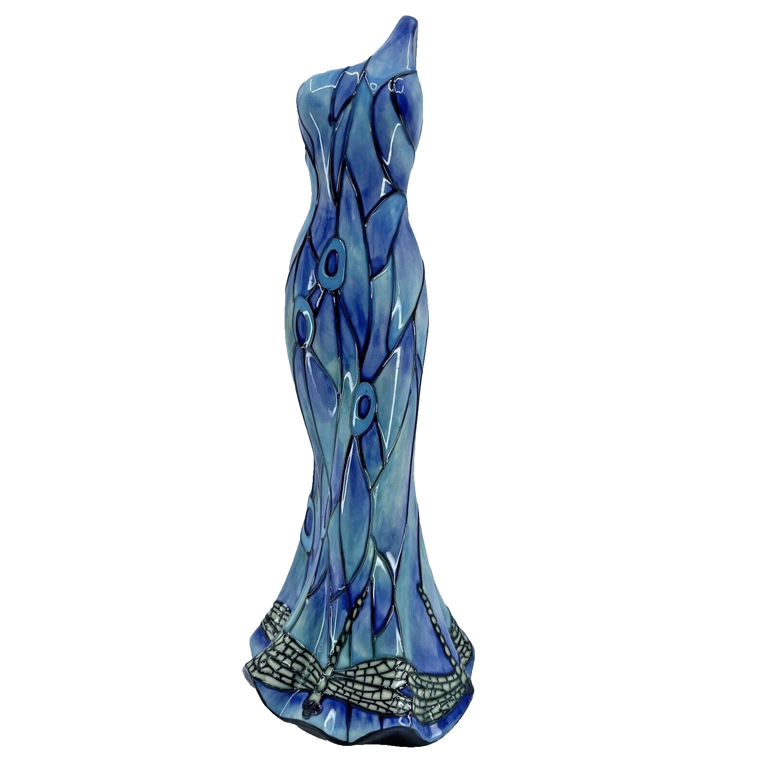 Benaya By Innovation Beautiful Dress Vase with Dragonfly Pattern in Original Box