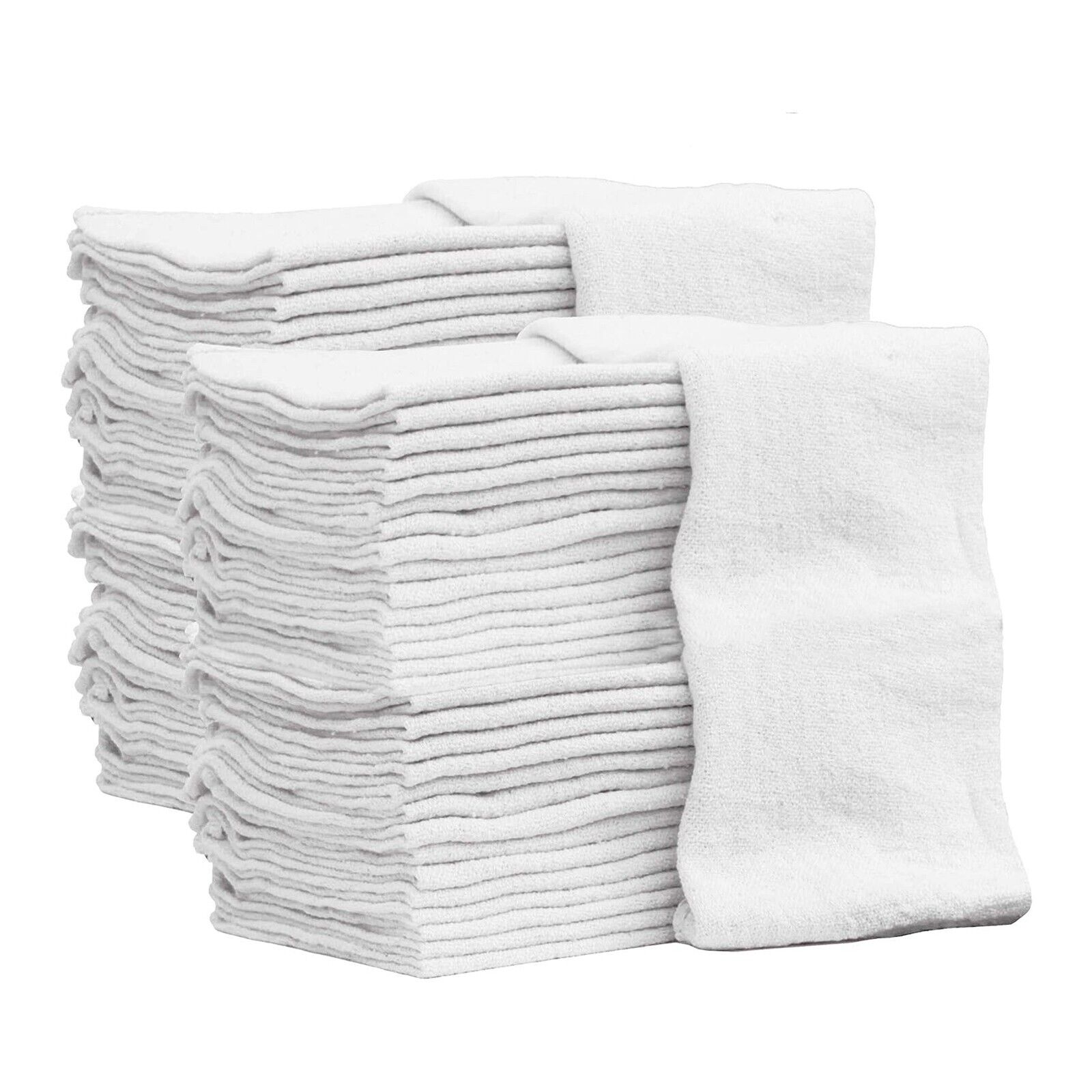 100 New Industrial A-Grade Shop Towels-Cleaning Towels White-Multipurpose Cloth