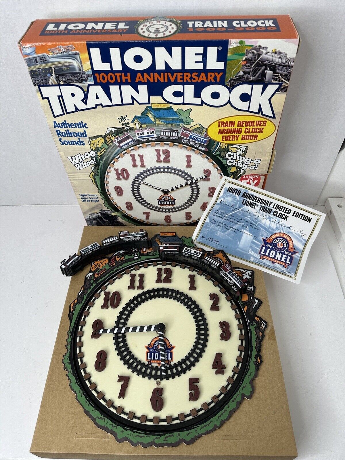 Lionel 100th Anniversary Train Clock (7183) NOB