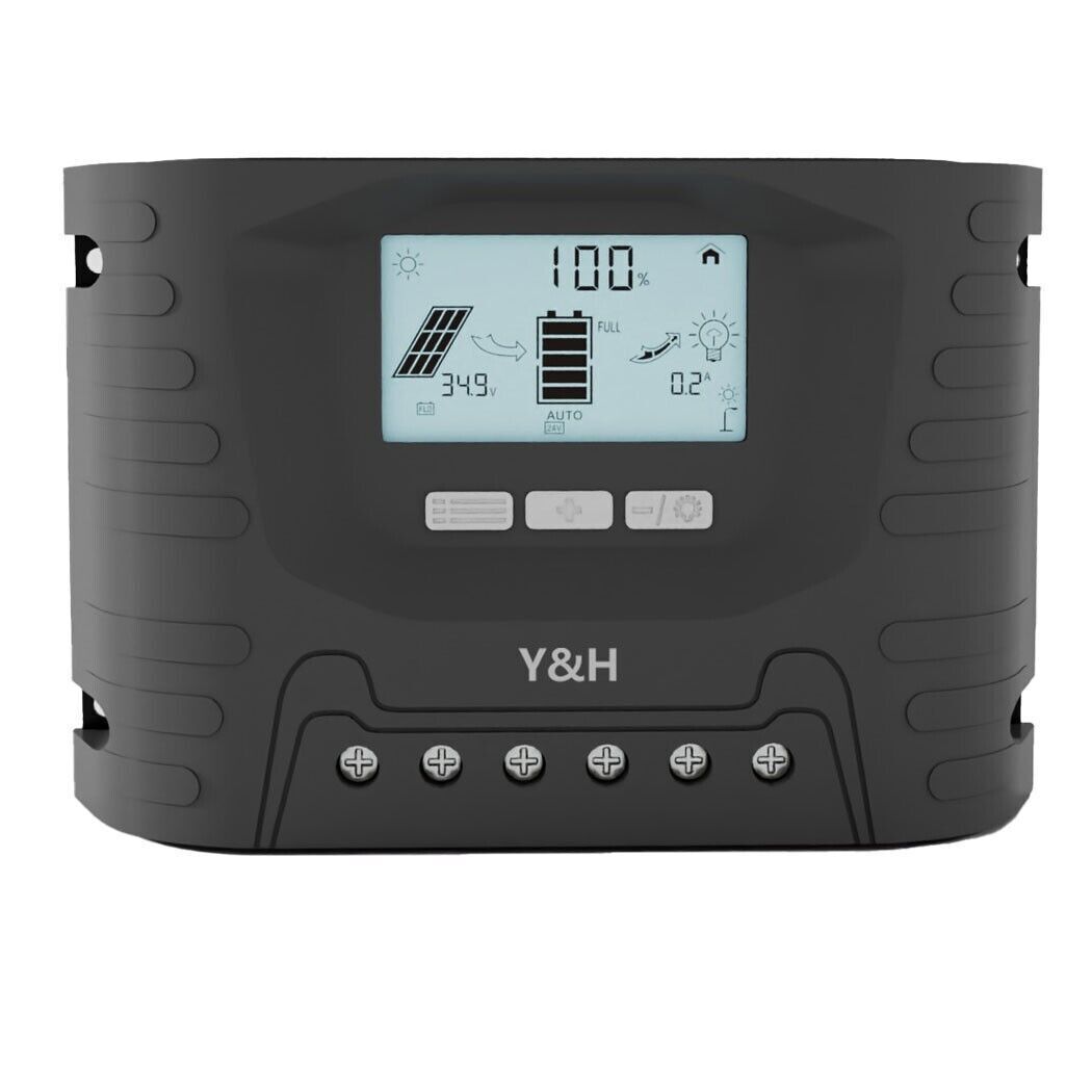 60A Solar Panel Controller 12V 24V 36V 48V Regulator Battery Charge Programmable