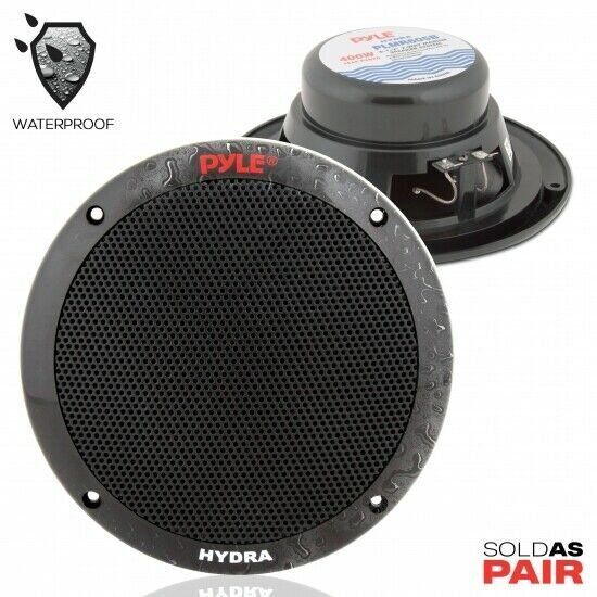 Pyle PLMR605B Dual 6.5\'\' Waterproof Marine Speakers, 2-Way Full Range Stereo New