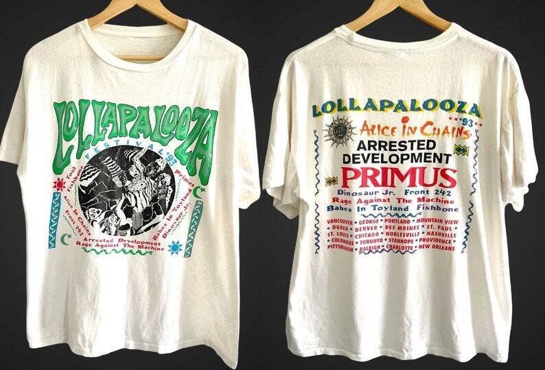 L.ollapalooza T-Shirt, Retro 1993 Lollapalooza Music Festival T-Shirt