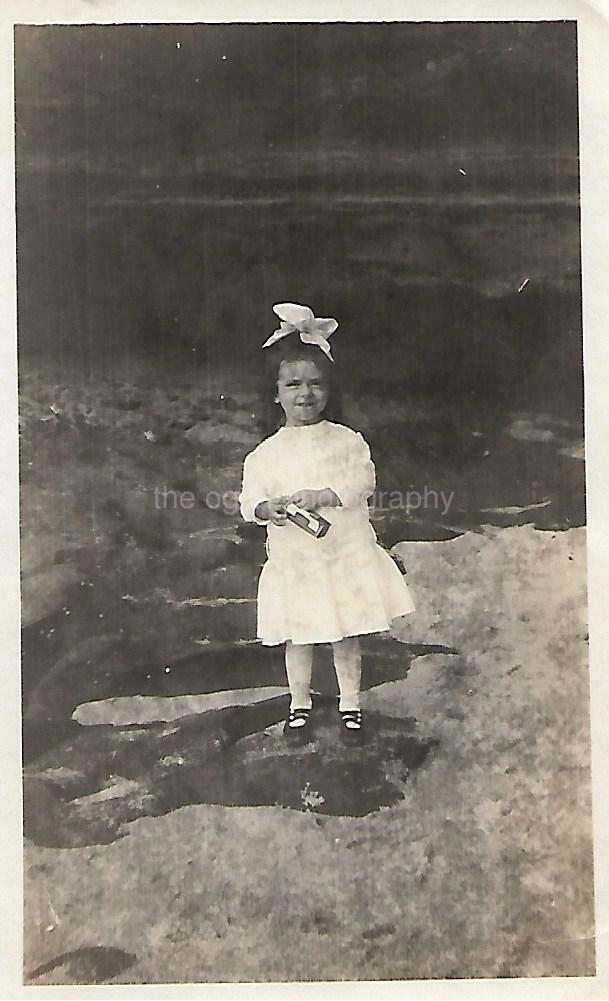 ANTIQUE Vintage CHILD Found PHOTO Black And White  Original 04 15 G
