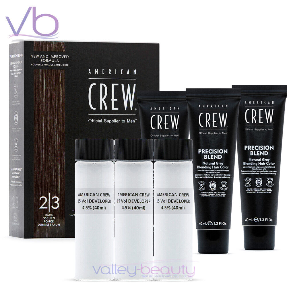 AMERICAN CREW Precision Blend | Natural Grey Blending Hair Color with Developer