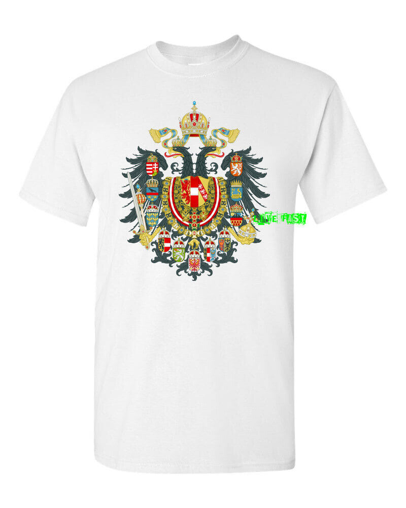 IMPERIAL COAT OF ARMS AUSTRIA HUNGARY EMPIRE 1867 1918 T SHIRT ww1 Austro Hungar