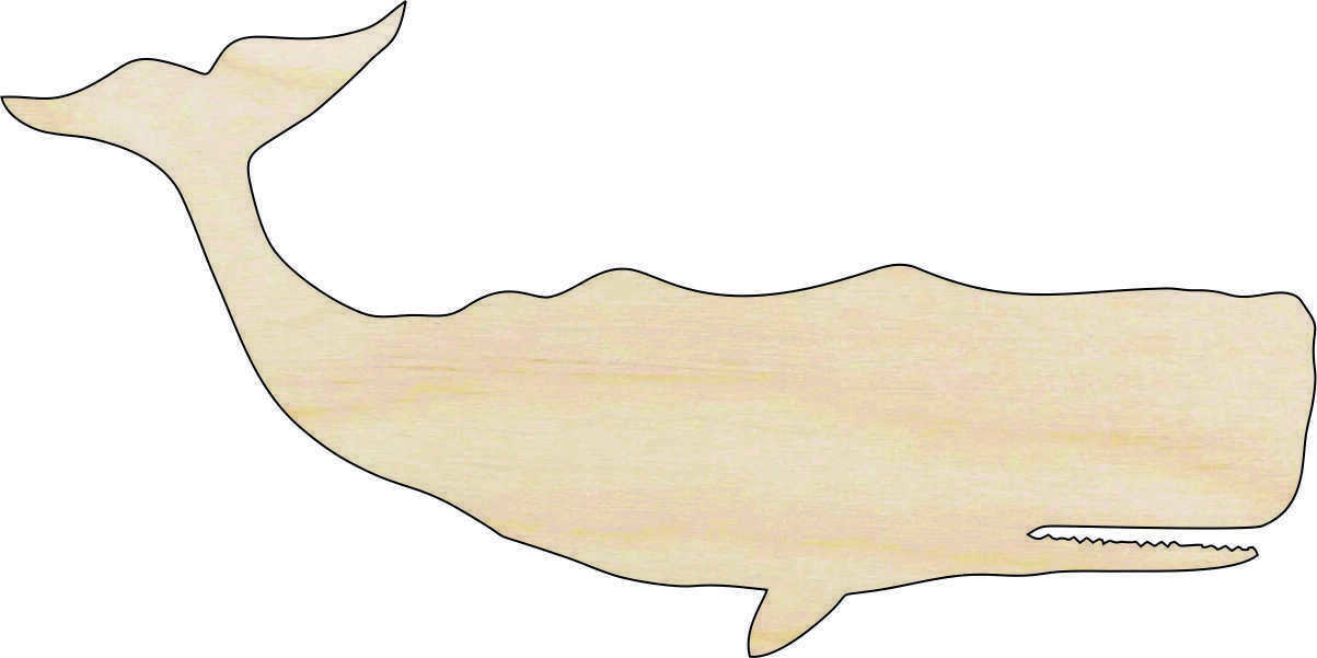 Whale - Laser Cut Wood Shape SEA96